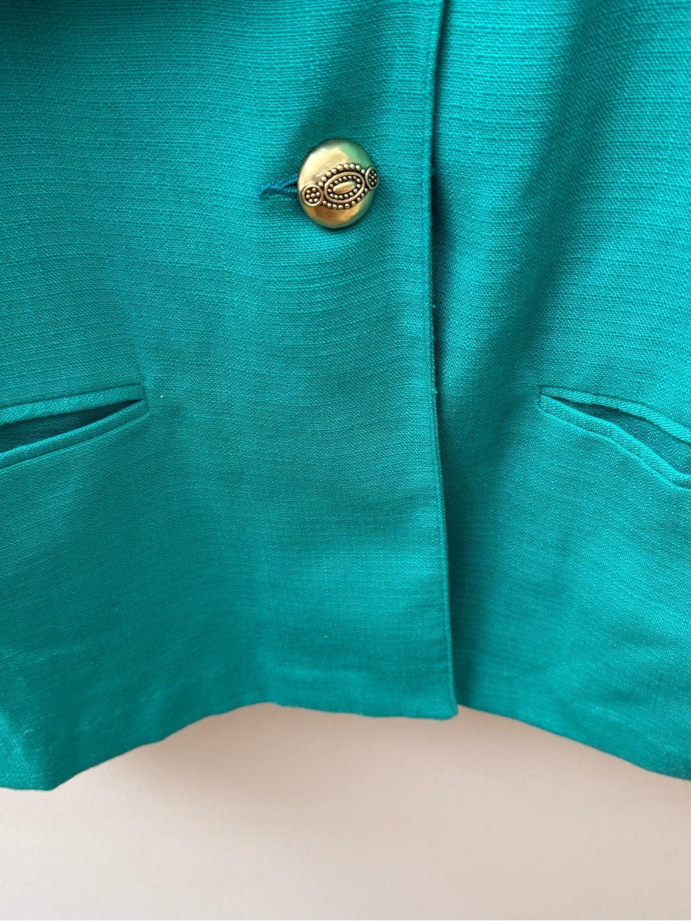Sag Harbor Teal Single-Button Blazer - Picture 5 of 9